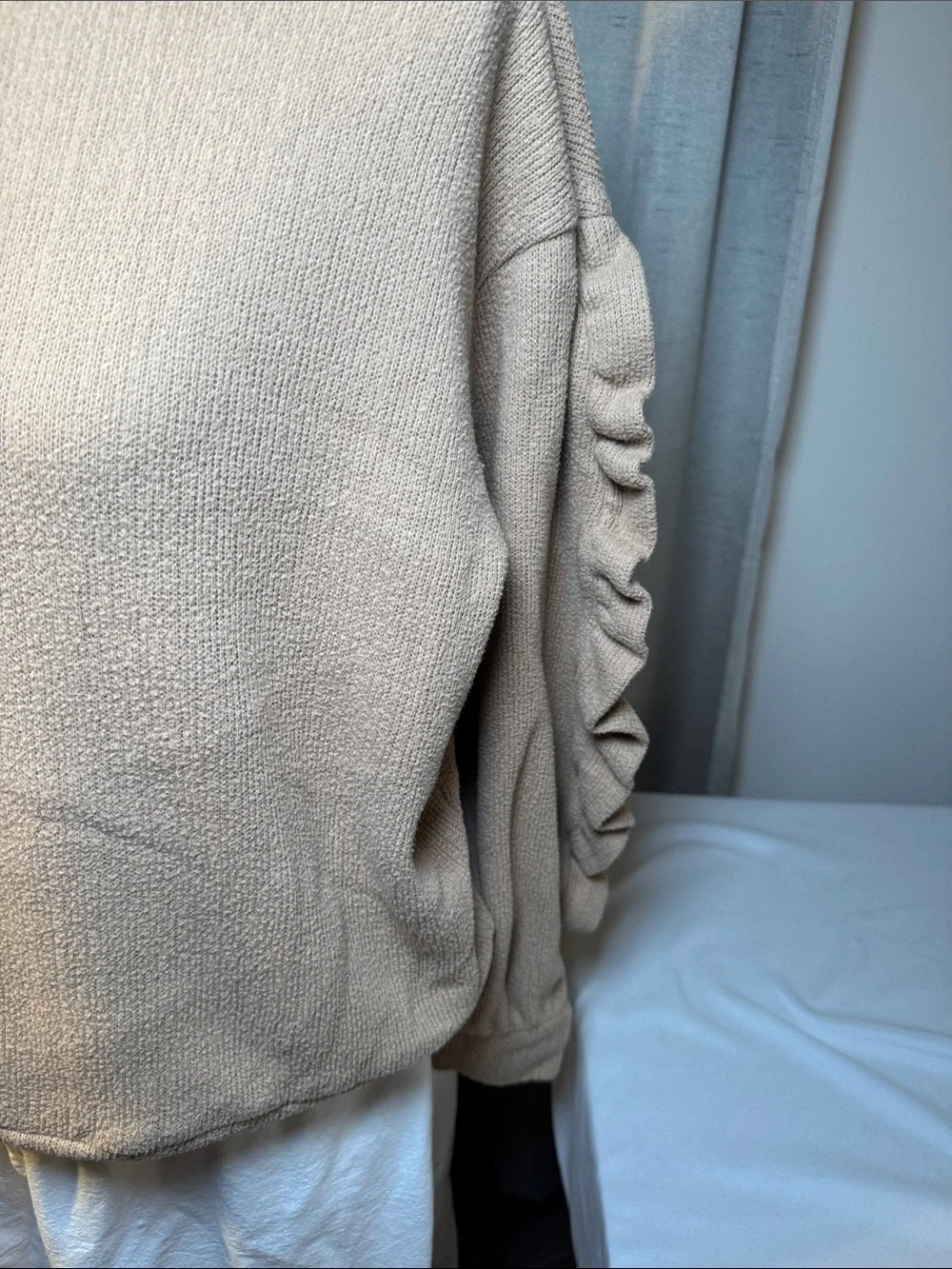 a new day Neutral Beige Crewneck Sweater - Picture 2 of 4